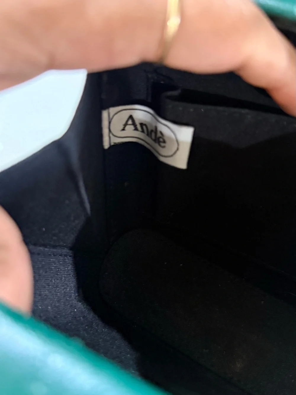 Andè Vintage RARE FIND Green Leather Crossbody Bag